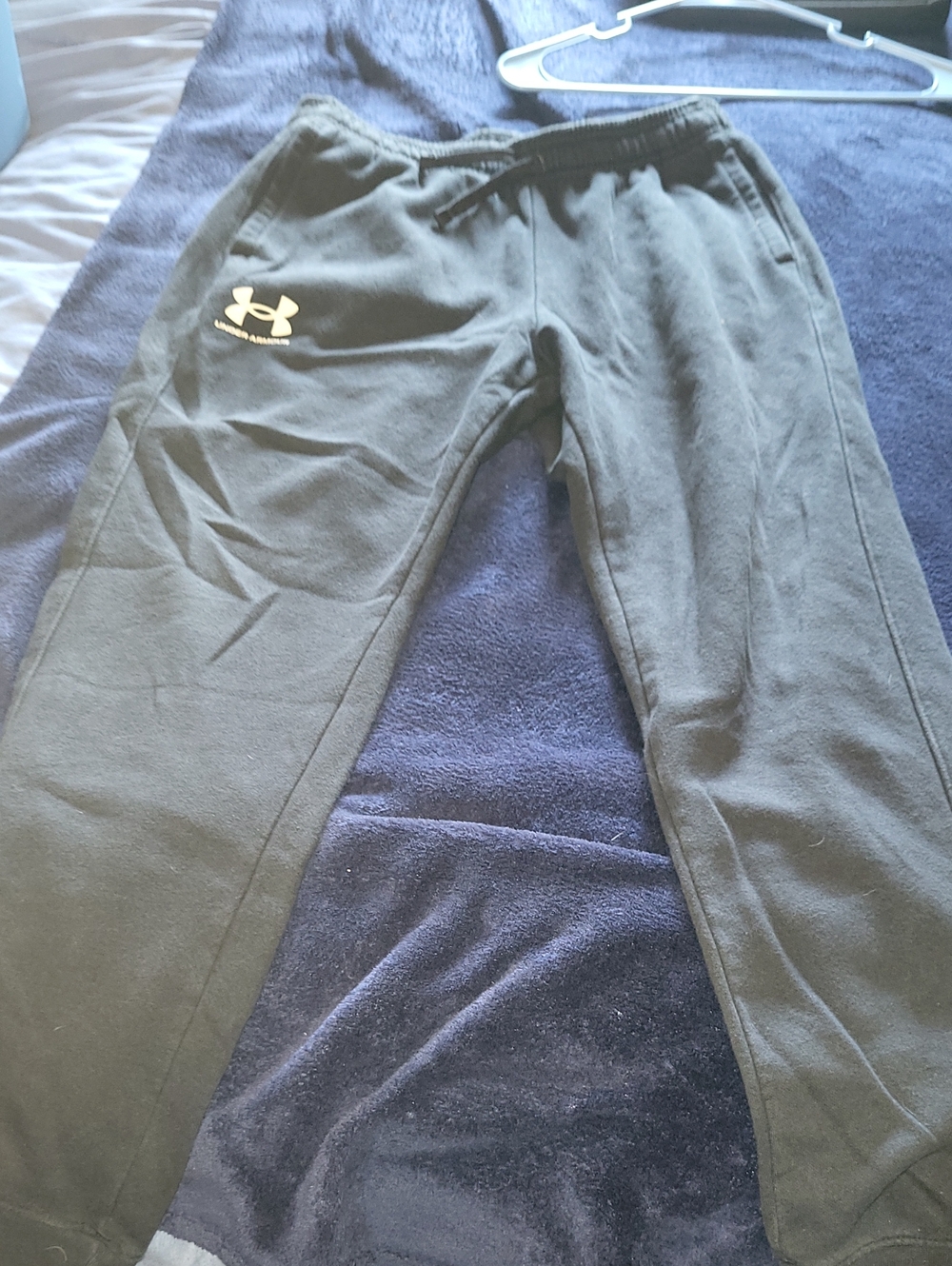 Under Armour Kids Black Jogger Sweatpants with White Logo